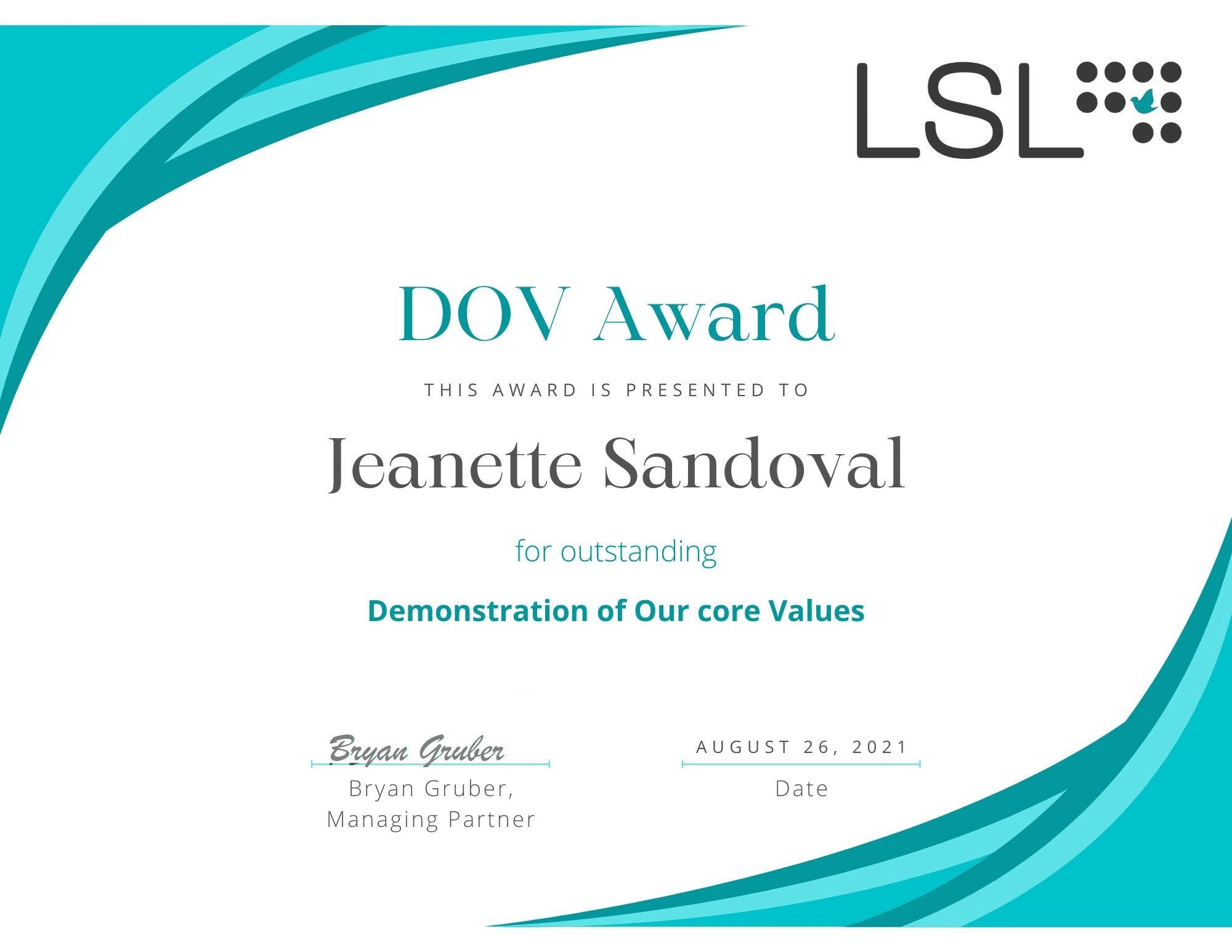 DOV Award - Jeannette Updated