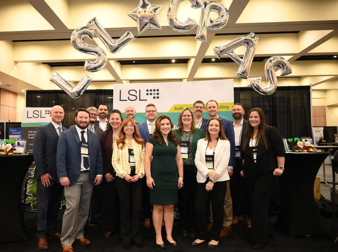 Group shot at booth